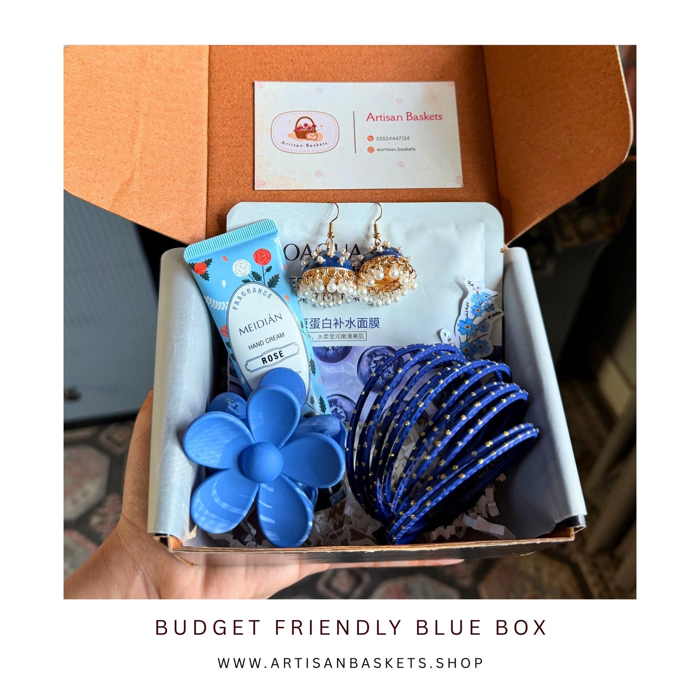 Budget friendly blue box for her