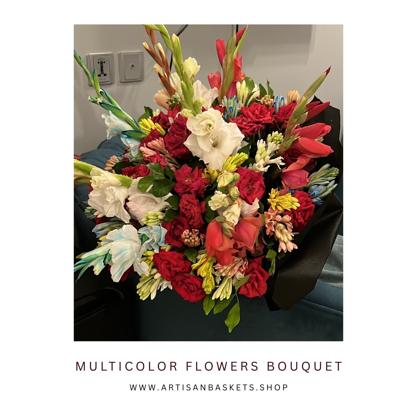 Local multicolour flowers bouquet