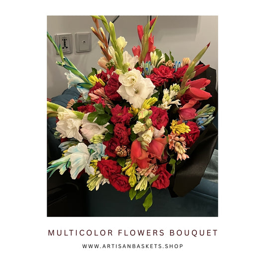 Local multicolour flowers bouquet