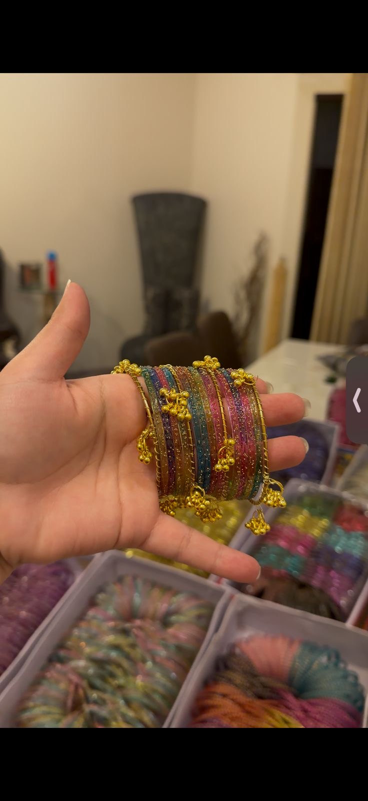 Dark multi only raindrop bangles without karay