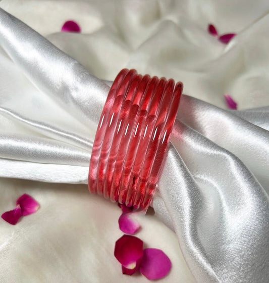Vermillion jelly bangles