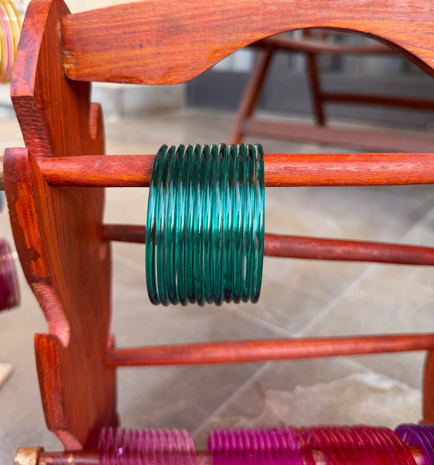 Ocean blue jelly bangles