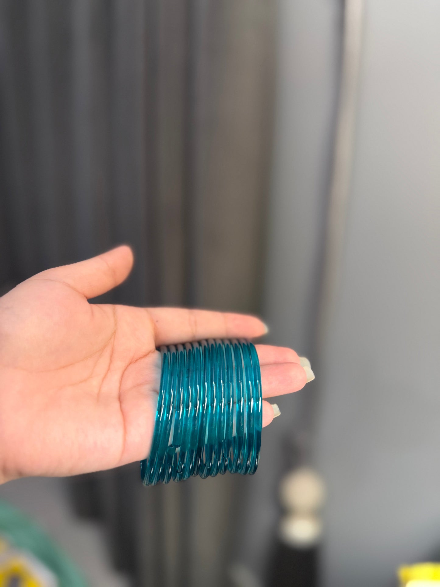 Ocean blue jelly bangles