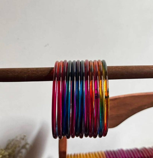 Dark multi jelly bangles
