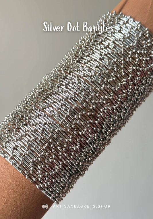 Silver Dot Bangles