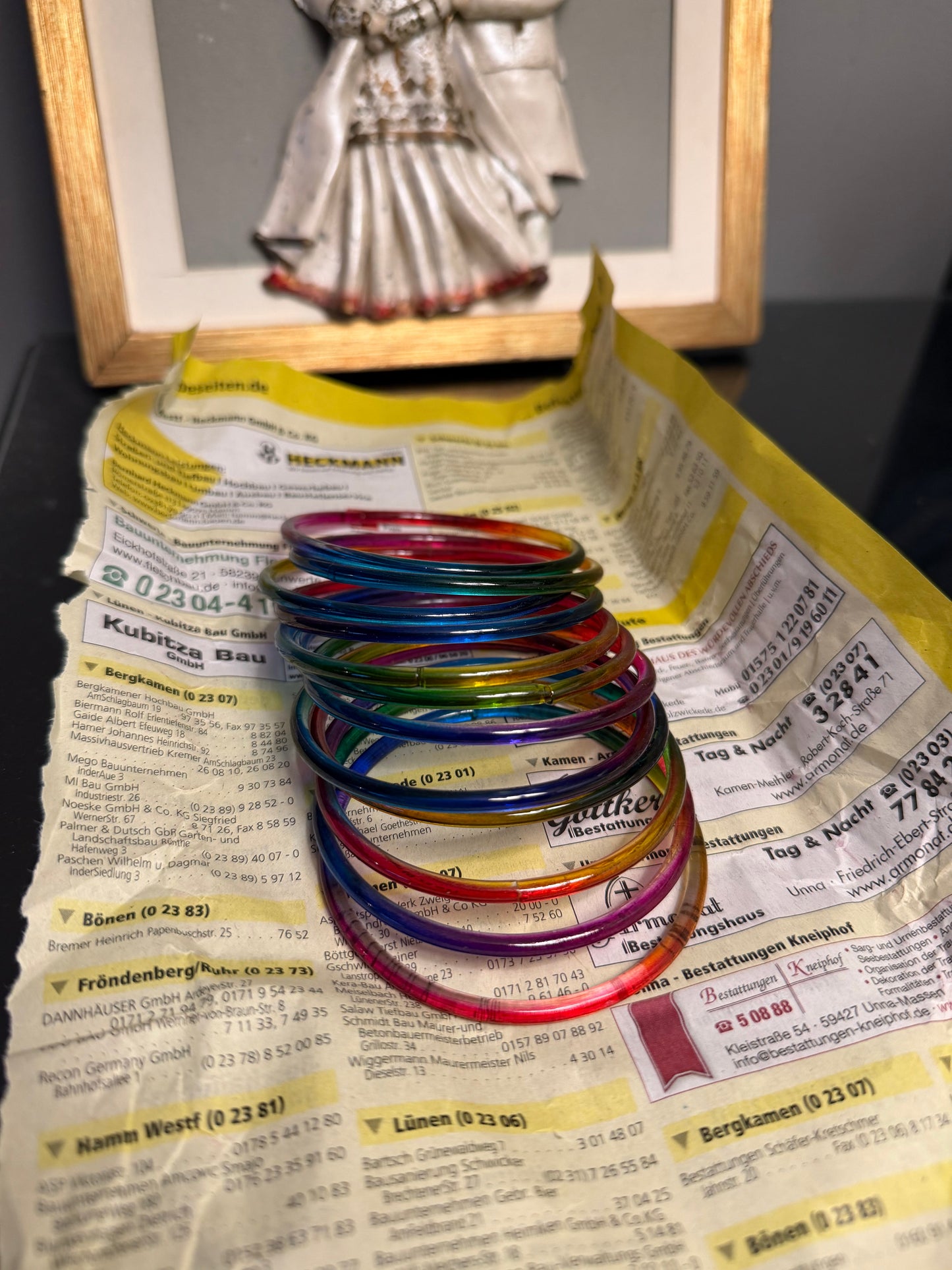 Dark multi jelly bangles