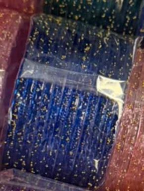 Dark blue raindrop bangles