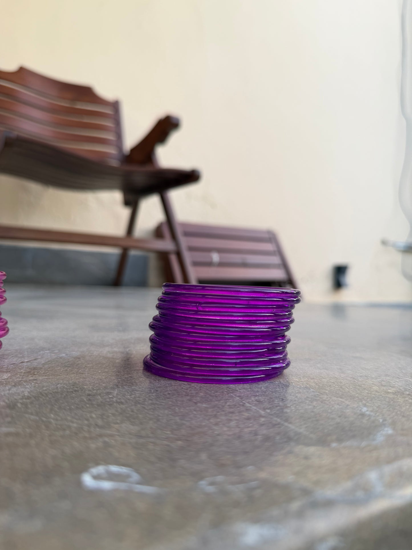 Plum jelly bangles