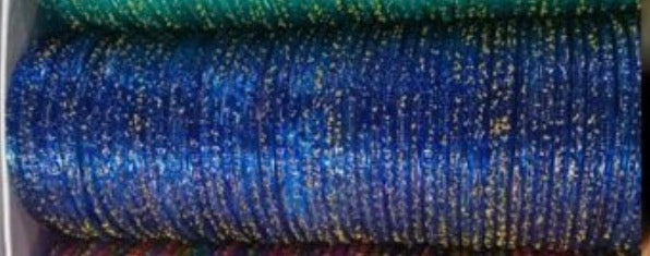 Dark blue raindrop bangles