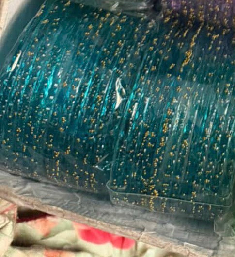 Teal rain drop bangles