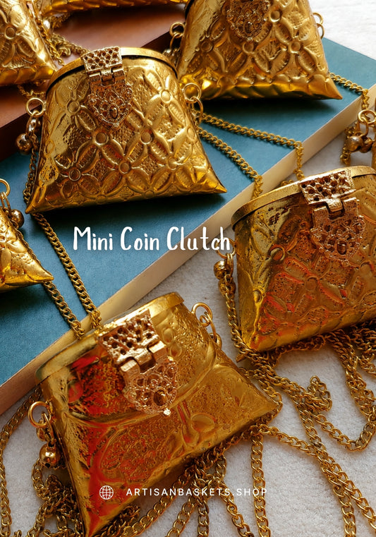 Mini Golden Coin Clutch