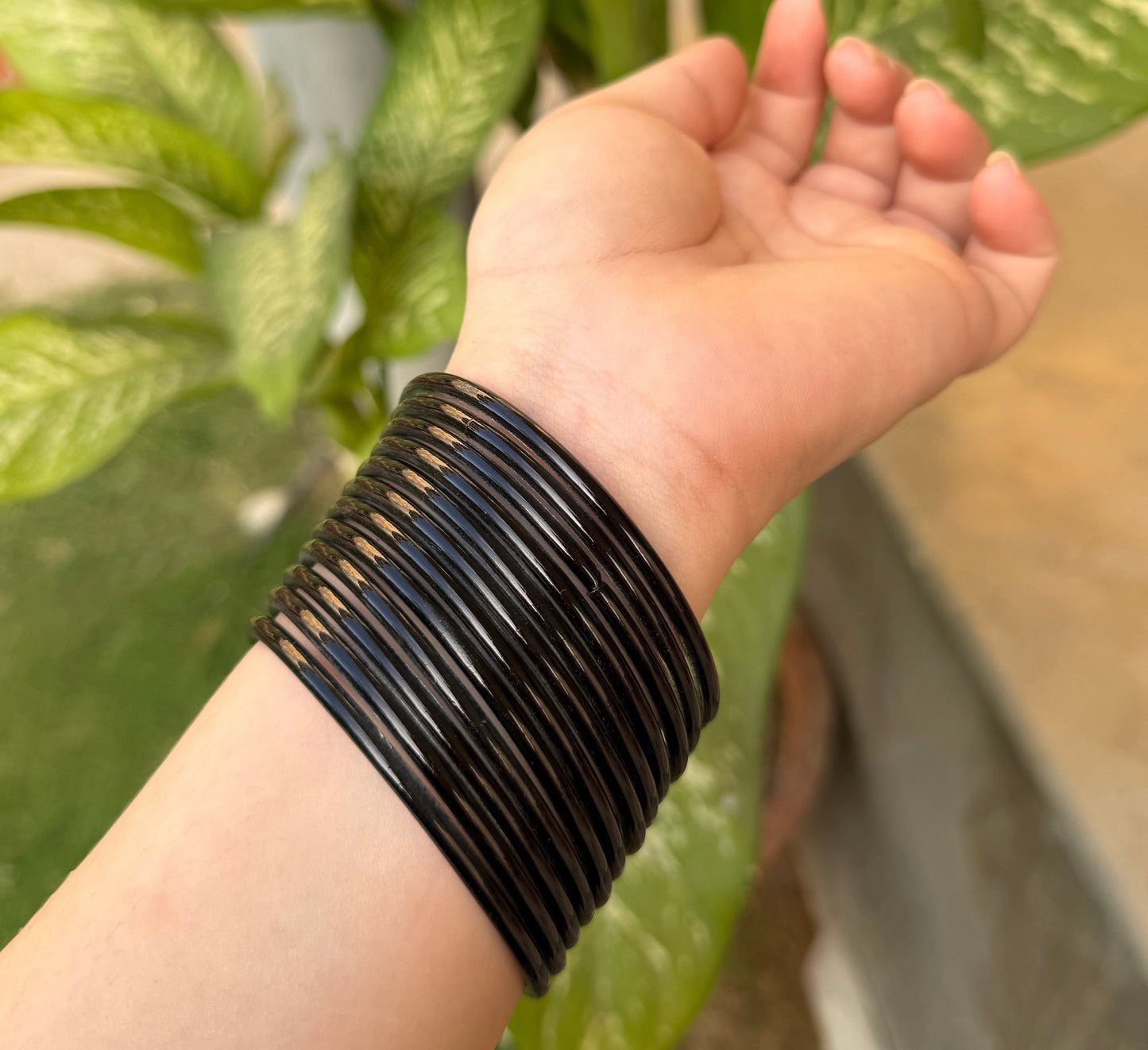 Black jelly bangles
