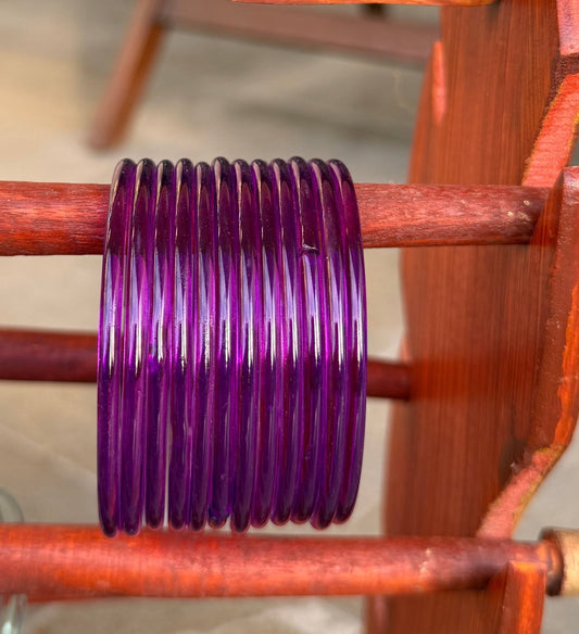 Plum jelly bangles