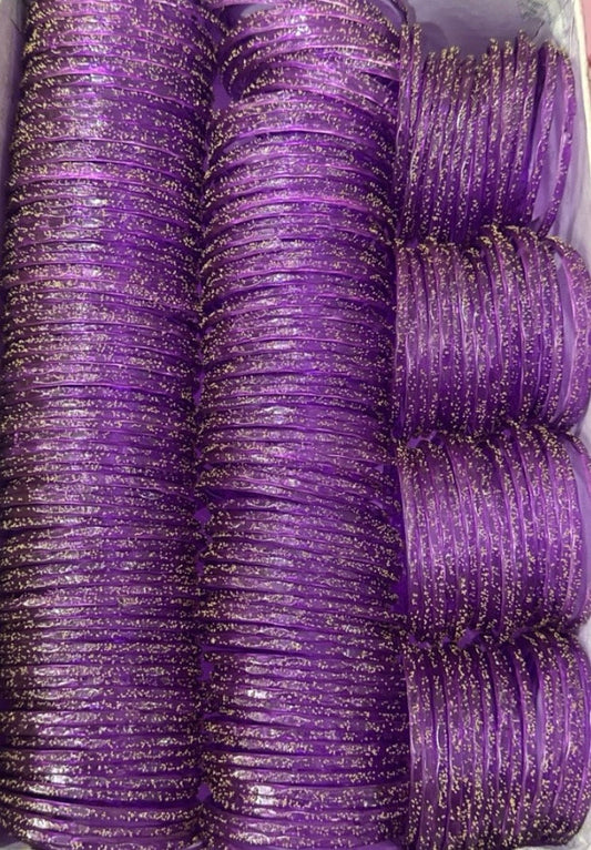 Lilac raindrop bangles