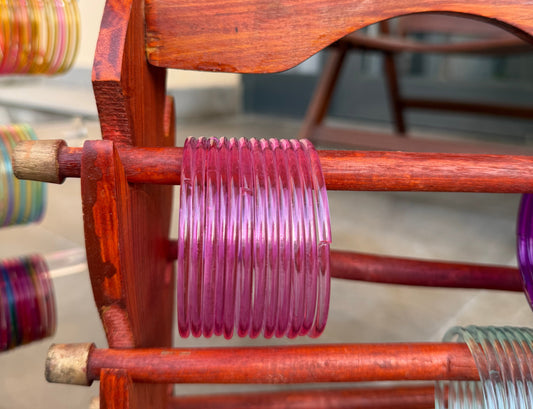 Light pink jelly bangles