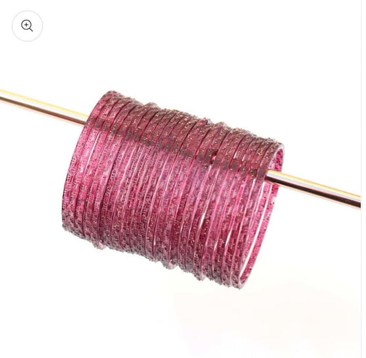 Hot pink rain drop bangles