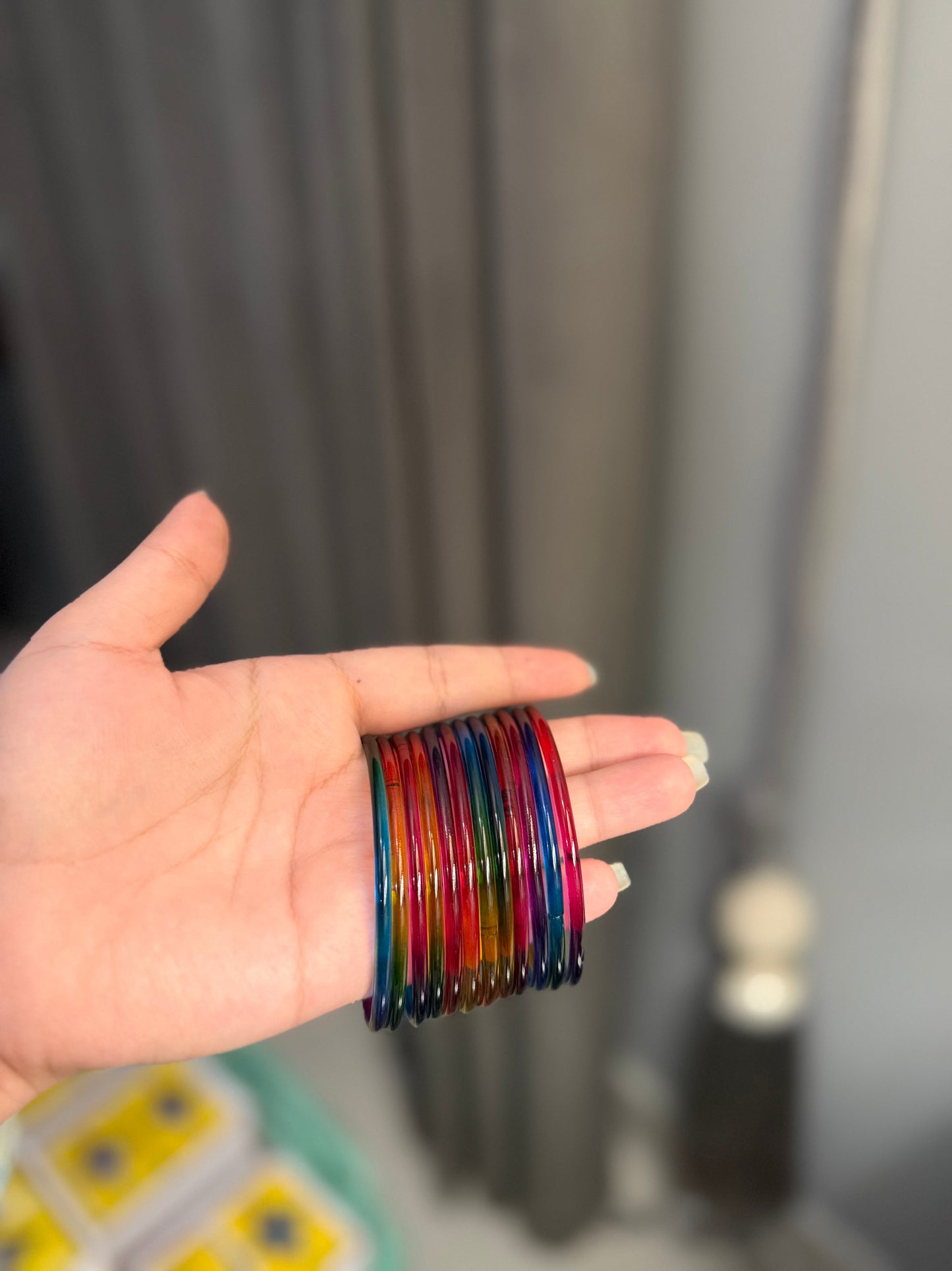 Dark multi jelly bangles