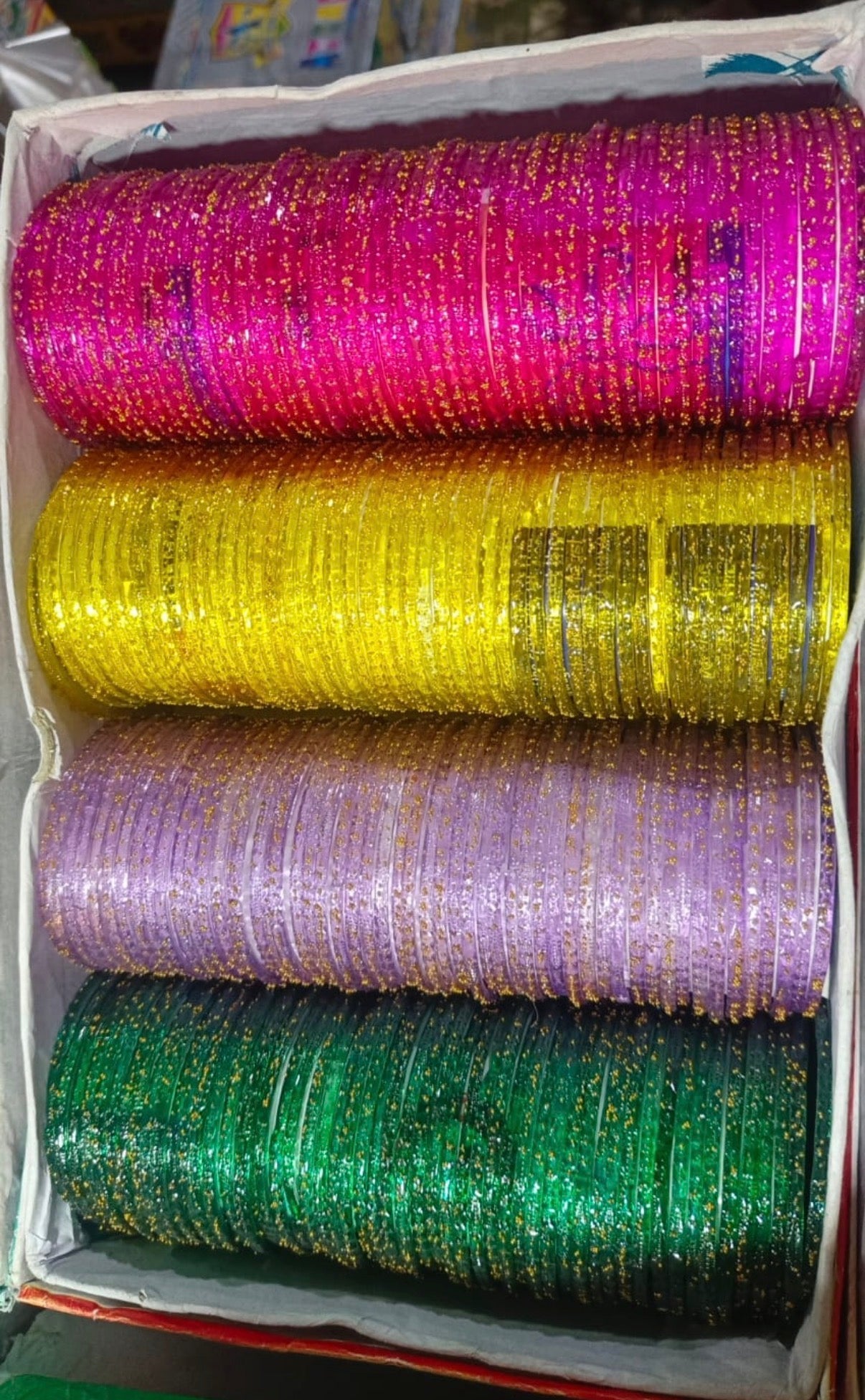 Raindrop bangles set with 4 karay