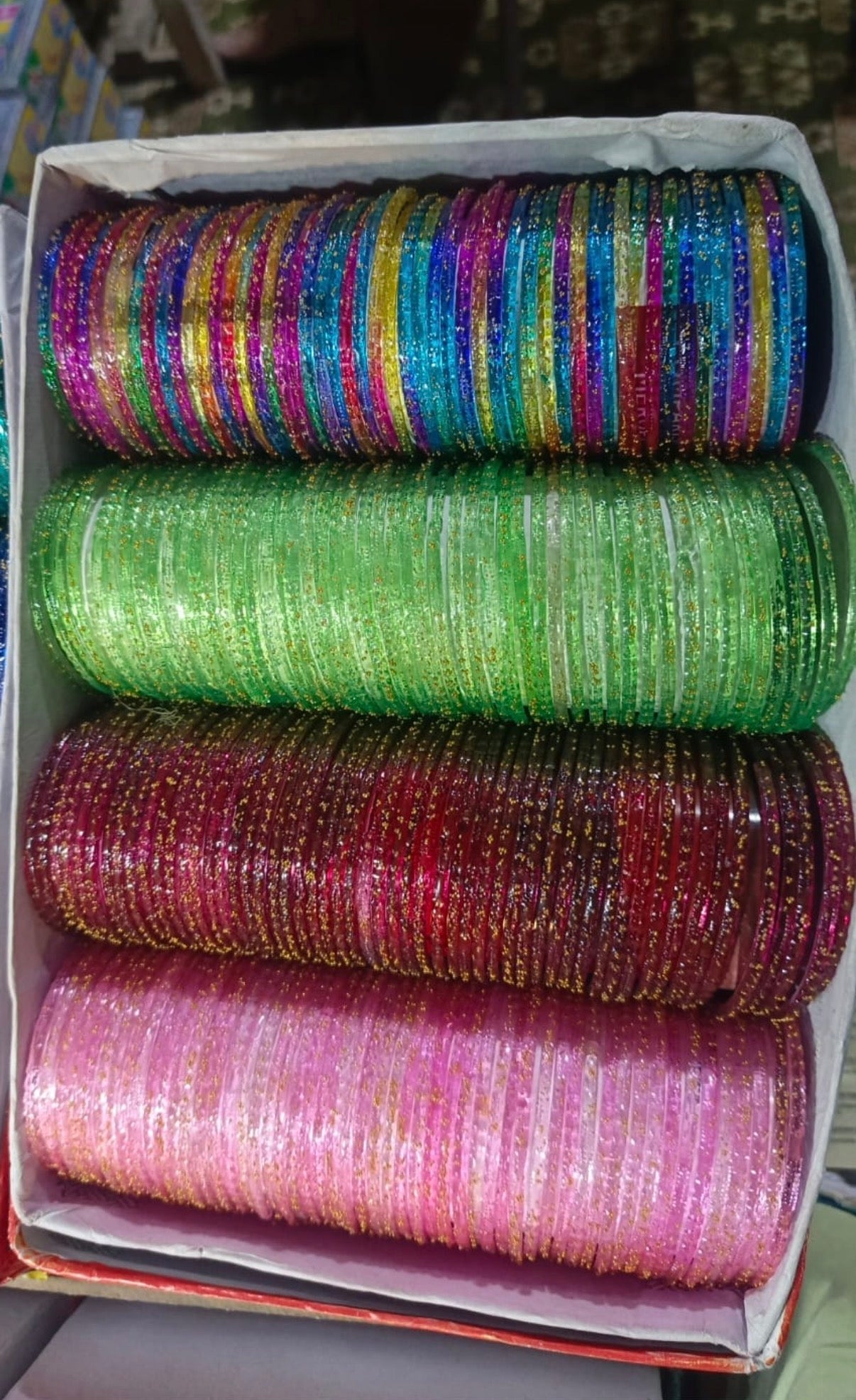 Raindrop bangles set with 4 karay